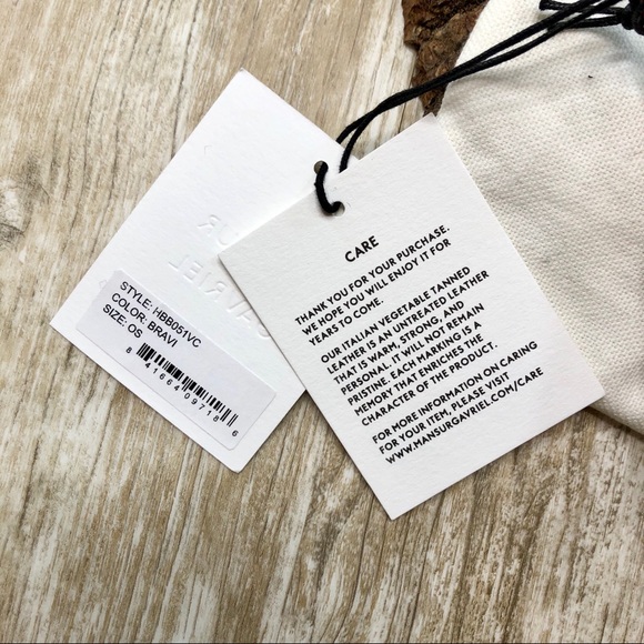 NWT MANSUR GAVRIEL Baby Bucket Bag Brandy Leather - Picture 14 of 15